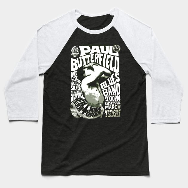 Paul Butterfield Baseball T-Shirt by KucingLangit